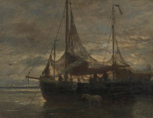 Niderlandzki: Evening Evening autorstwa Hendrik Willem Mesdag