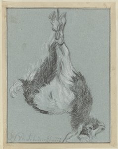 Umierająca koza autorstwa Hendrik Willem Schweickhardt (signed by artist)