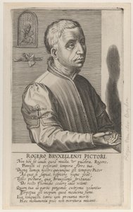 Roger van der Weyden Młodszy, c.1610 (grawerowanie) autorstwa Hendrik the Elder Hondius