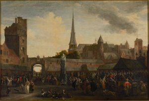 Targ Rybny w Antwerpii, 1695.