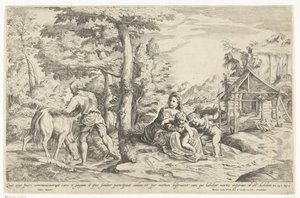 Powrót z Egiptu autorstwa Hendrik van der Borcht (II)
