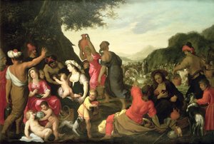 Izraelici na pustyni autorstwa Hendrik van the Elder Balen