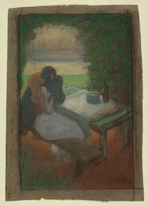 Kochankowie w altanie autorstwa Henri-Gabriel Ibels