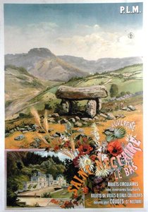 Plakat reklamujący Saint Nectaire le bas, Owernia (kolor litho) autorstwa Henri Garnier Tanconville