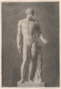 Apollo lub Adonis, ok. 1818 (węgiel na papierze) autorstwa Henri-Guillaume Chatillon