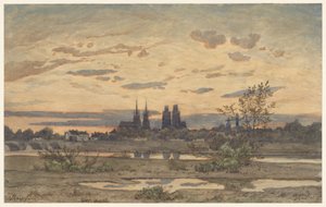 Widok Moulins autorstwa Henri-Joseph Harpignies