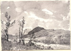 Wzdłuż brzegu rzeki autorstwa Henri-Joseph Harpignies