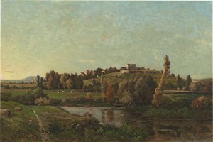 Krajobraz w Owernii autorstwa Henri-Joseph Harpignies