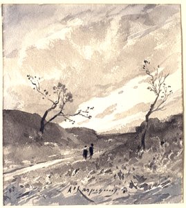 Krajobraz w Landes autorstwa Henri-Joseph Harpignies
