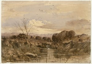 Krajobraz ze strumieniem autorstwa Henri-Joseph Harpignies