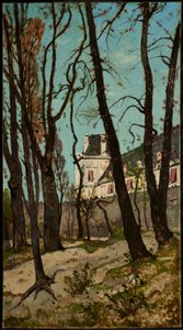 Widok na Luwr z Grande Galerie i Pavillon de Flore autorstwa Henri-Joseph Harpignies