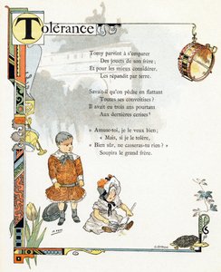 Ilustracja do "Alfabetu dobrych przykładów", ok. 1890 r. (rycina)