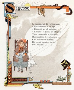 Ilustracja do "Alfabetu dobrych przykładów", ok. 1890 r. (rycina)