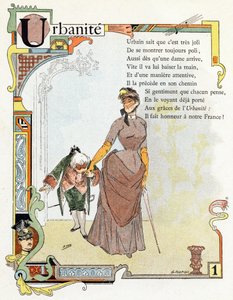 Litera U Urbanite - Ut Uniform Urn One, ok. 1890 r. (grawerunek) autorstwa Henri (1858 1924) Gray