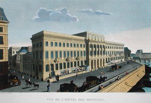 Hotel des Monnaies, ok.1815-20 (kolorowe grawerowanie) autorstwa Henri (after) Courvoisier Voisin