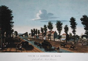 Barriere du Maine, ok.1815-20 (kolor grawerowany) autorstwa Henri (after) Courvoisier Voisin