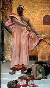 Egzekucja bez procesu pod rządami mauretańskich królów Kat tnie głowę winowajcy. Obraz Henri Regnault (1843-1871) 1870 Nd. 3.02x1,46 m Paryż, musee d
