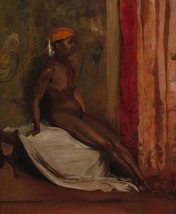 Siedząca afrykańska kobieta autorstwa Henri Alexandre Georges Regnault