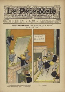 Sporty polecane dla młodzieży. Łyżwiarstwo. Ilustracja do Le Pele-Mele, 1902
