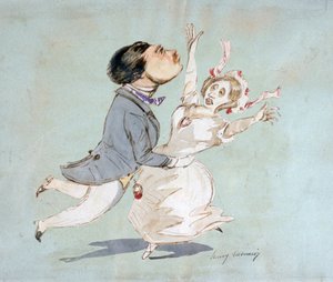 Para". Akwarela autorstwa Henriego Monniera (1805-1877), francuskiego rysownika.