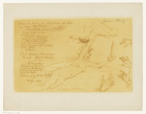 Menu obiadowe z okazji wydania książki „Henri Boutet engraver et pastelliste” Leona Maillarda autorstwa Henri Boutet