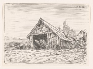 Boothuis in Possenhofen (oryginalny tytuł na obiekcie) autorstwa Henri Braakensiek