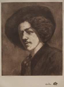 Jamesa McNeilla Whistlera. autorstwa Henri Charles Guérard
