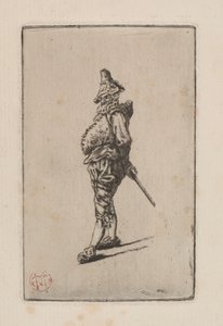 Punchinello, według Meissoniera, 1876. autorstwa Henri Charles Guérard