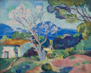 Kwitnące drzewo migdałowe, 1907. autorstwa Henri Charles Manguin