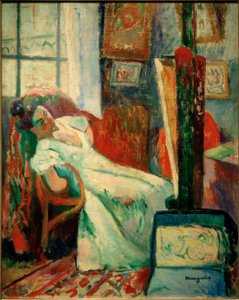 Odpoczynek modelki (Jeanne) autorstwa Henri Charles Manguin