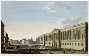 Kolumnada Luwru, ok. 1820 r. - w „Widokach Paryża” Courvoisiera autorstwa Henri Courvoisier Voisin