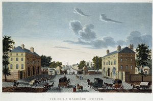 Bariera piekła, około 1820 r. - w „Widokach Paryża” Courvoisier