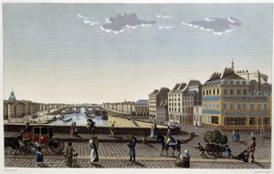 Paryż, most Notre-Dame - w „”Widokach Paryża”” Courvoisier autorstwa Henri Courvoisier Voisin