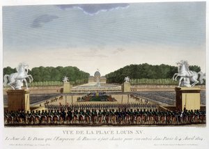 Plac Ludwika XV (zgody), ok. 1820 w „”Vues de Paris”” Courvoisiera 1827 autorstwa Henri Courvoisier Voisin