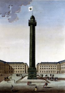 Place Vendôme - w „”Widokach Paryża”” autorstwa Courvoisier autorstwa Henri Courvoisier-Voisin