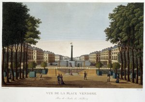 Plac Vendôme, widok na ogród - Paris by Courvoisier autorstwa Henri Courvoisier Voisin