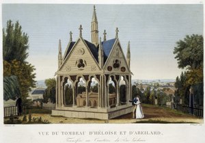 Grobowiec Heloizy i Abelarda przy Père Lachaise, ok. 1930 r. 1820 - w „”Widokach Paryża”” Courvoisier