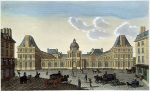 Widok na Palais du Luxembourg, około 1820 r. - w „Widokach Paryża” autorstwa Courvoisiera autorstwa Henri Courvoisier Voisin