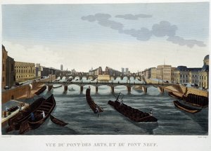 Widok na Pont des Arts i Pont Neuf - autorstwa Courvoisier autorstwa Henri Courvoisier Voisin