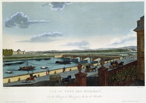 Widok na most Inwalidów - w „Vues de Paris” autorstwa Courvoisier autorstwa Henri Courvoisier-Voisin