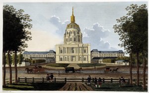 Widok kościoła Royal Hotel des Invalides - w „Vues de Paris” autorstwa Courvoisiera autorstwa Henri Courvoisier Voisin