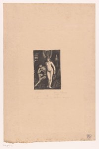 Stojąca naga kobieta i siedzący nagi mężczyzna autorstwa Henri De Groux (signed by artist)