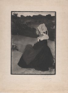 Bretonne assise (Сидящая бретонка) c.1893 (травление на мягком грунте и акватинта) полировка