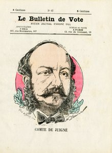 Ballot 2nd series, Satyryka i kolory: De Juigne Comte - ilustracja Henri Demare (1846-1888) autorstwa Henri Demare
