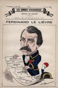 Karykatura Ferdynanda Le Lievre (Lelievre) (1799-1886) Angielski senator w Algierii z 