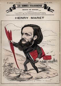 Karykatura Henri (Henry) Mareta (1837-1917) angielskiego dziennikarza i polityka - z „Les Hommes d