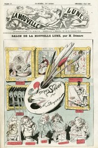 Ilustracja Henri Demare (1846-1888) do okładki La Nouvelle Lune autorstwa Henri Demare