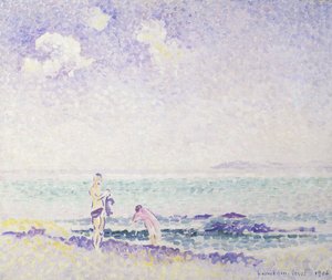 Kąpiących się; Kąpiących się, 1906 autorstwa Henri Edmond Cross