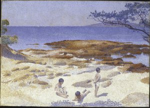 Plaża w Cabasson autorstwa Henri Edmond Cross