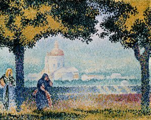 Kościół Santa Maria degli Angeli pod Asyżem, 1909 r. autorstwa Henri Edmond Cross